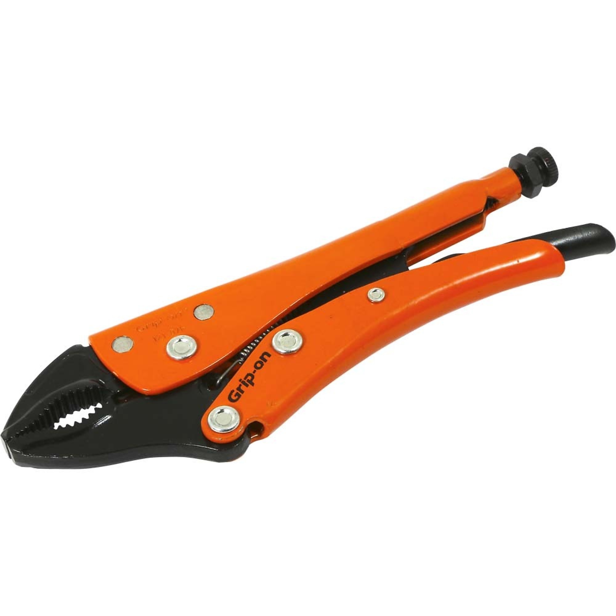 Grip-on, 7in. Locking Pliers Curved Jaws With Wire Cutter, Pieces (qty.) 1 Material Alloy Steel, Jaw Capacity 1.65 in, Model# 121-07F